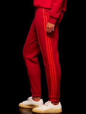 Adidas Ivy Park Red Jogger Sweatpants Red Sz L Athletic Running HI1959 Durable